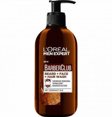 3x L'Oréal Men Expert BarberClub Baard Gezicht&Haar 3-in-1 Wash 200 ml