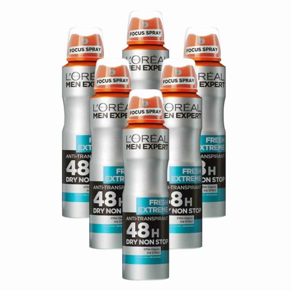 6x L'Oréal Men Expert Deodorant Spray Fresh Extreme 150 ml