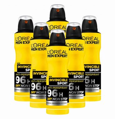 6x L'Oréal Men Expert Deodorant Spray Invincible Sport 150 ml