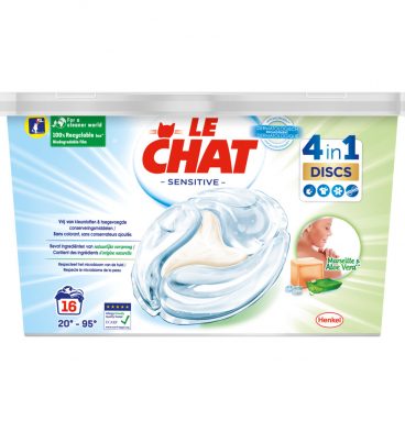 Le Chat Wasmiddelcapsules Sensitive 4 in 1 Discs 16 stuks