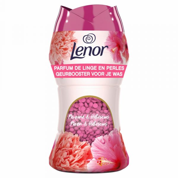 2e halve prijs: Lenor In-Wash Geurbooster Pioen&Hibiscus 10 Wasbeurten 140 gr