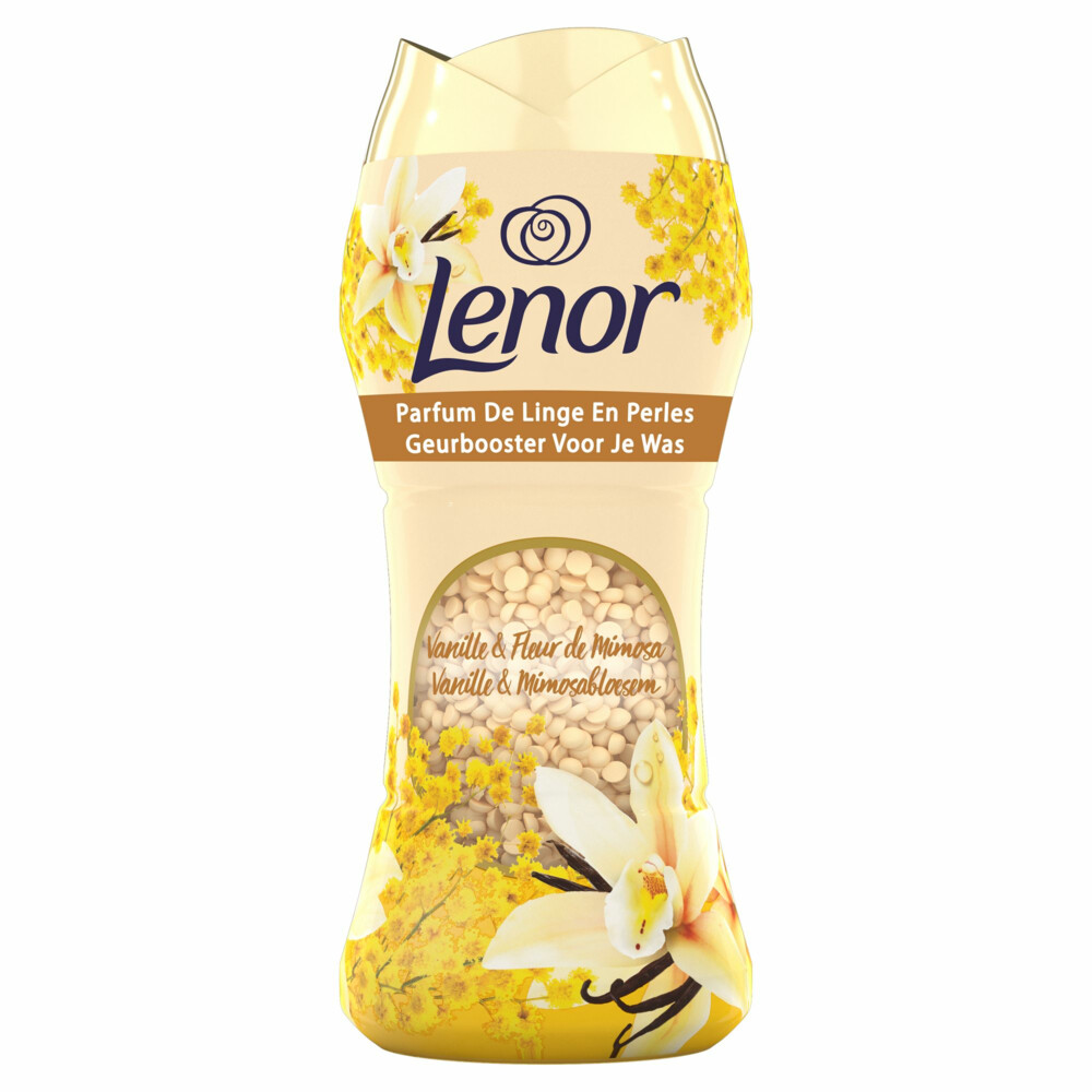 2e halve prijs: Lenor In-Wash Geurbooster Vanille en Mimosabloem 15 Wasbeurten 210 gr