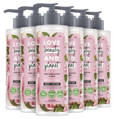 6x Love Beauty and Planet Body Lotion Muru Muru Butter&Rose 400 ml