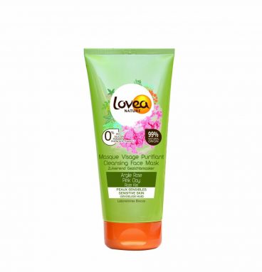 3x Lovea Gezichtsmasker Roze Klei Voor Gevoelige Huid 75 ml