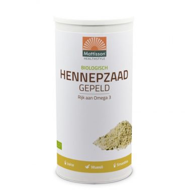 3x Mattisson Hennepzaad Gepeld Biologisch 800 gr