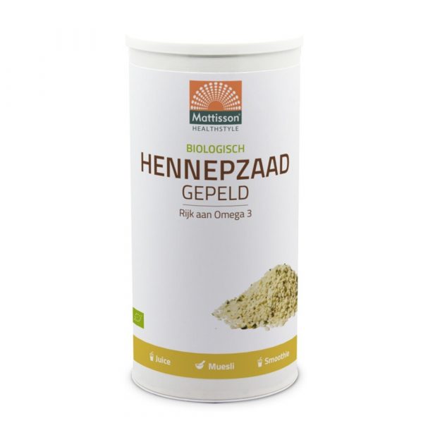 3x Mattisson Hennepzaad Gepeld Biologisch 800 gr