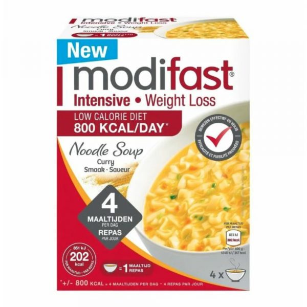 6x Modifast Intensive Soep Curry Noodle 220 gr