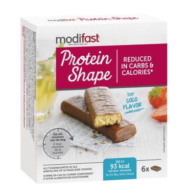 3x Modifast Protein Shape Reep Chocolade-Kokos 6 x 27 gr