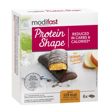 3x Modifast Protein Shape Reep Pure Chocolade&Sinaasappel 6 x 31 gr