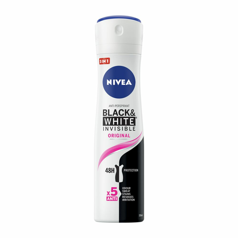 Nivea Deodorant Spray Invisible For Black&White Clear 150 ml