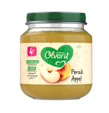 6x Olvarit 1e Fruithapje 4m Perzik Appel 125 gr