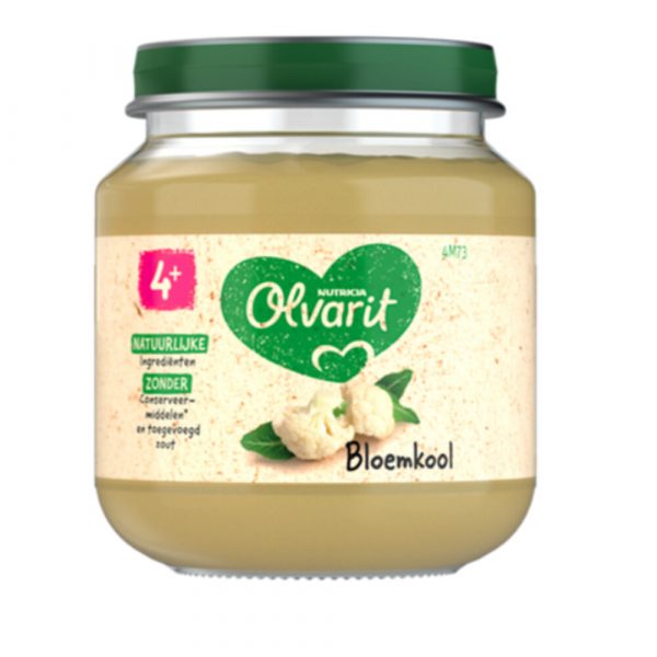 6x Olvarit 1e Groentehapje 4m Bloemkool 125 gr