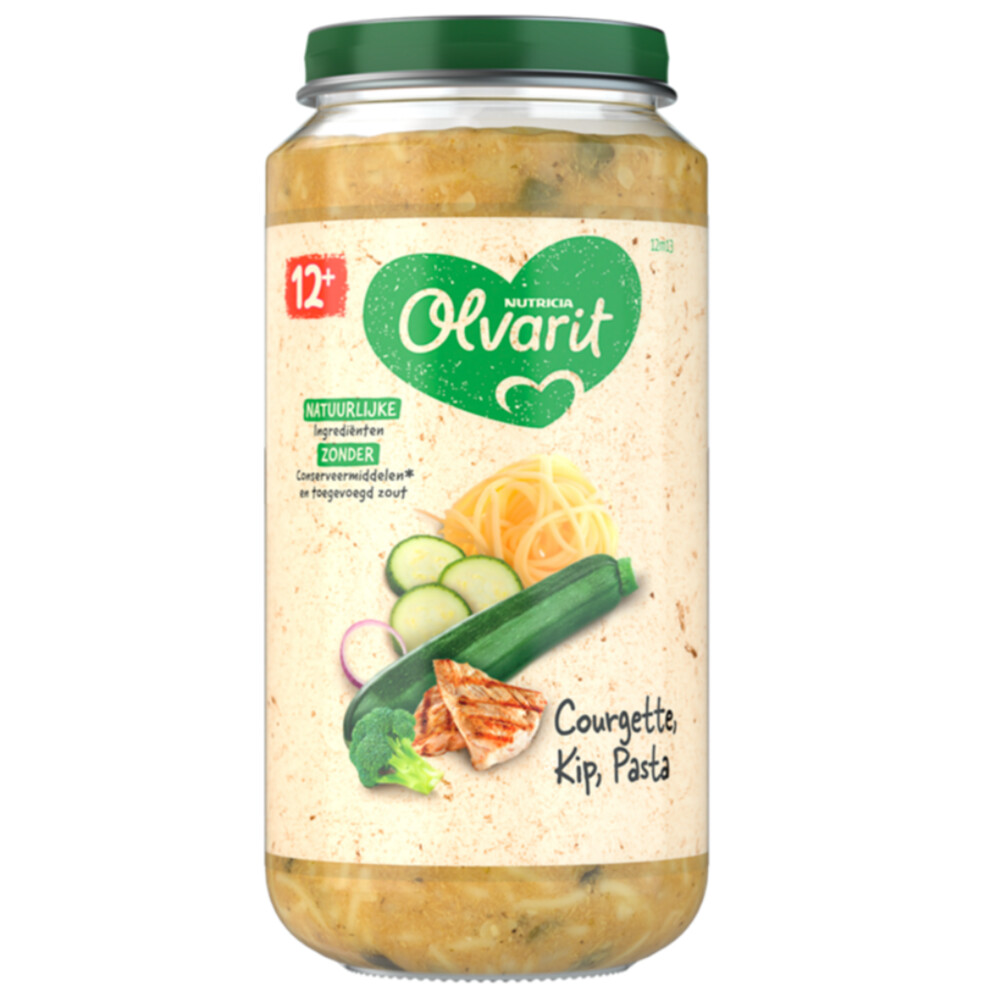 6x Olvarit Maaltijd 12m Courgette Kip Pasta 250 gr