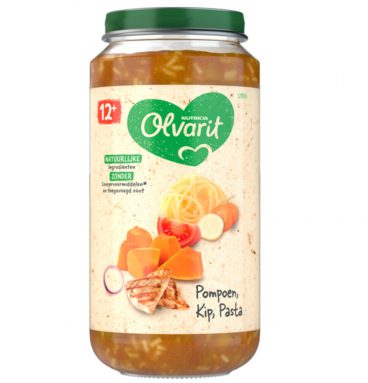 6x Olvarit Maaltijd 12m Pompoen Kip Pasta 250 gr