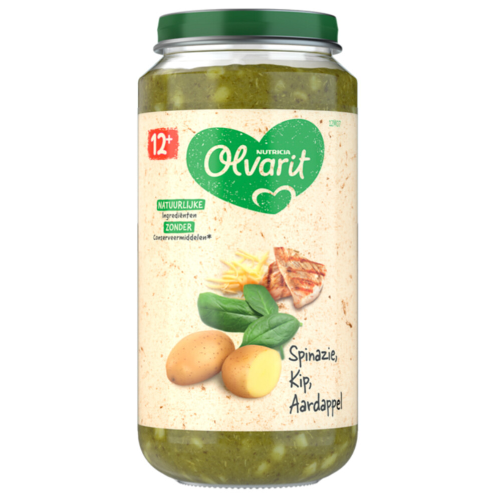 6x Olvarit Maaltijd 12m Spinazie Kip Aardappel 250 gr