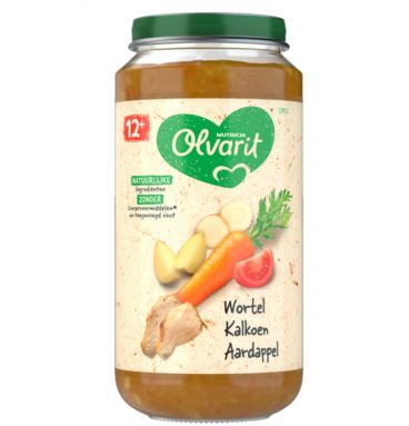 6x Olvarit Maaltijd 12m Wortel Kalkoen Aardappel 250 gr