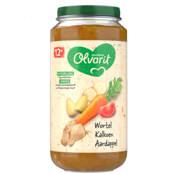 6x Olvarit Maaltijd 12m Wortel Kalkoen Aardappel 250 gr