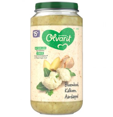 6x Olvarit Maaltijd 15m Bloemkool Kalkoen Aardappel 250 gr