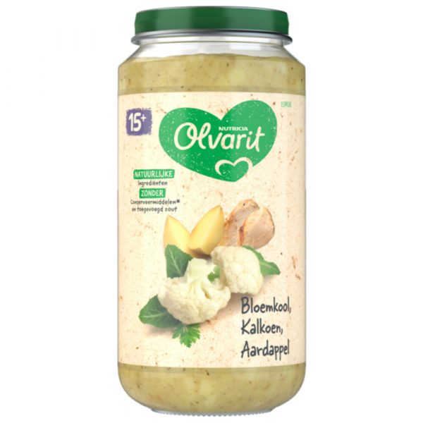 6x Olvarit Maaltijd 15m Bloemkool Kalkoen Aardappel 250 gr