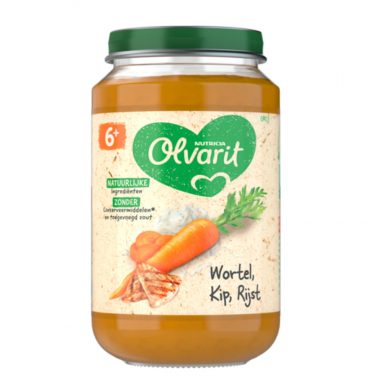 6x Olvarit Maaltijd 6m Wortel Kip Rijst 200 gr