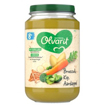 6x Olvarit Maaltijd 8m Broccoli Kip Aardappel 200 gr