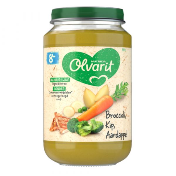 6x Olvarit Maaltijd 8m Broccoli Kip Aardappel 200 gr