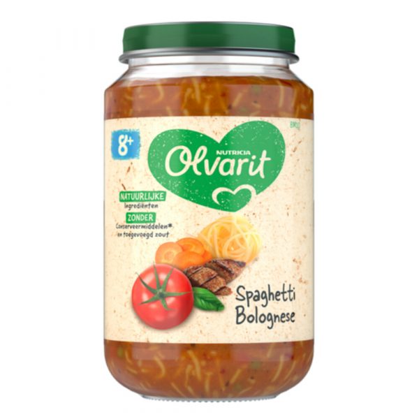 6x Olvarit Maaltijd 8m Spaghetti Bolognese 200 gr