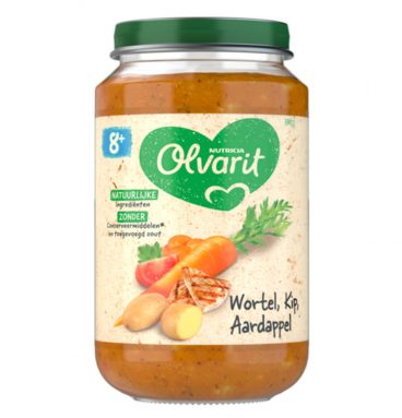 6x Olvarit Maaltijd 8m Wortel Kip Aardappel 200 gr