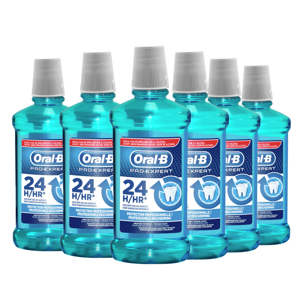 6x Oral-B Mondwater Pro-Expert Professionele Bescherming 500 ml