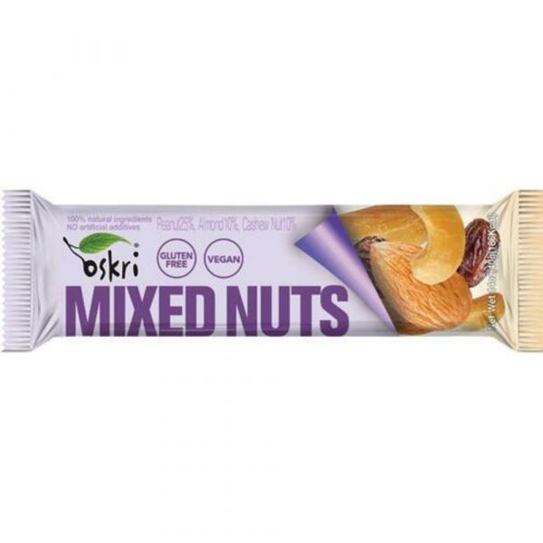 3x Oskri Reep Mixed Nuts 40 gr