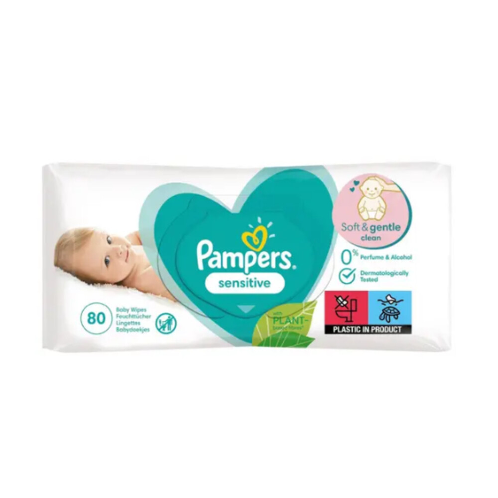 Pampers Sensitive Parfumvrij Babydoekjes 80 doekjes