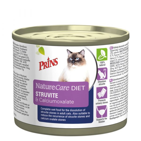 Prins NatureCare Diet Struvite&Calciumoxalate Kat Natvoer 200 gr