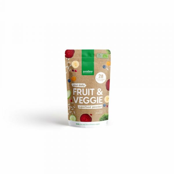 3x Purasana Fruit&Veggie Superfood Biologisch 240 gr