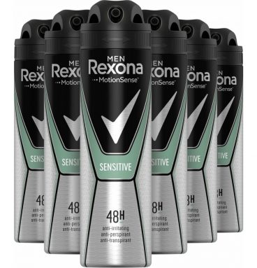 6x Rexona Men Deodorant Spray Sensitive 150 ml