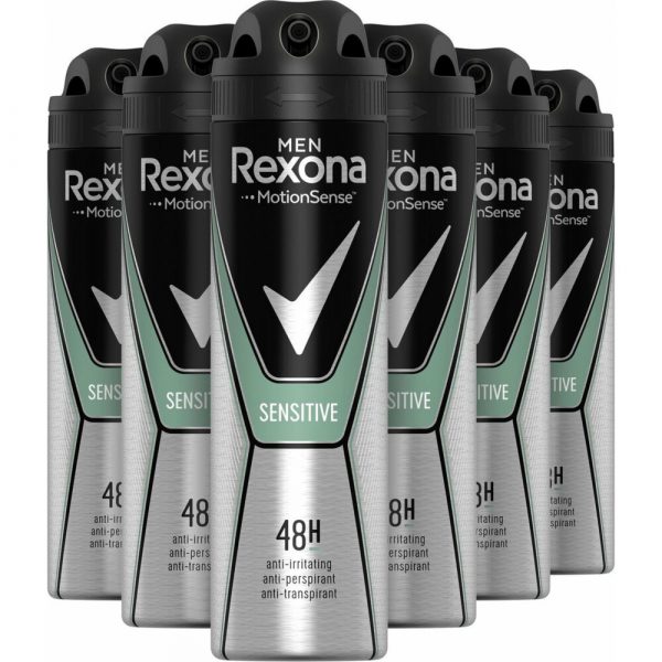 6x Rexona Men Deodorant Spray Sensitive 150 ml