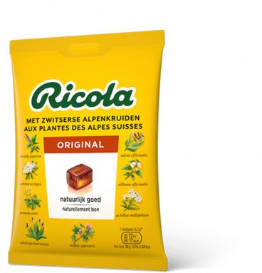 12x Ricola Keelpastilles Original Zakje 75 gr