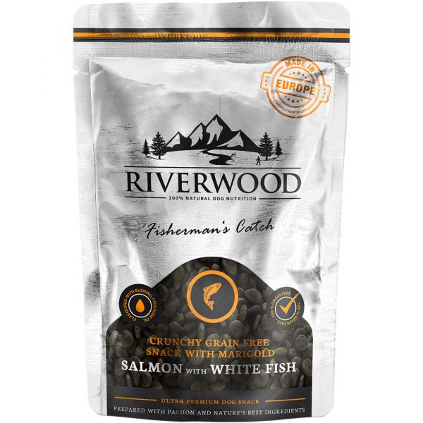 Riverwood Crunchy Snack Dog Fisherman's Catch Salmon&White Fish 200 gr