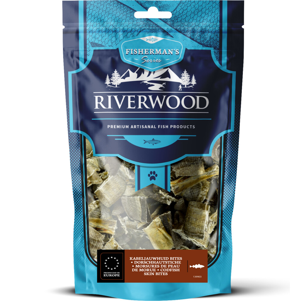 Riverwood Kabeljauwhuid Bites 100 gr