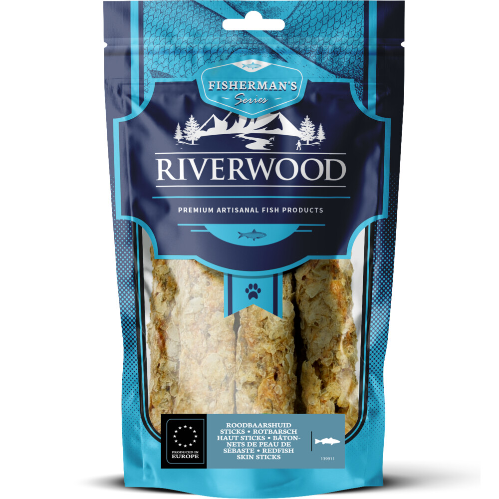 Riverwood Roodbaarshuid Sticks 200 gr