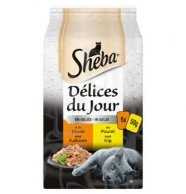 6x Sheba Delice Dujour Gevogelte Gelei Multipack 6 x 50 gr