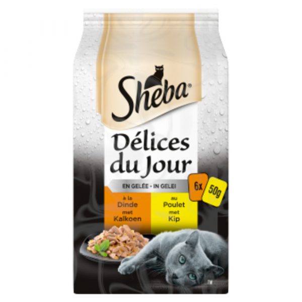 6x Sheba Delice Dujour Gevogelte Gelei Multipack 6 x 50 gr