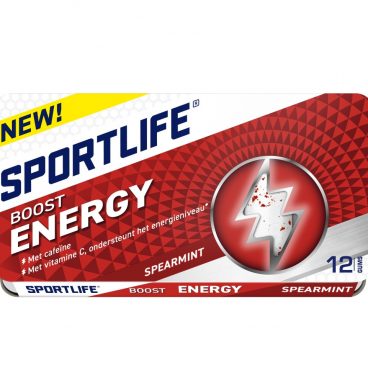 3x Sportlife Boost Energy Suikervrij Spearmint 12 stuks