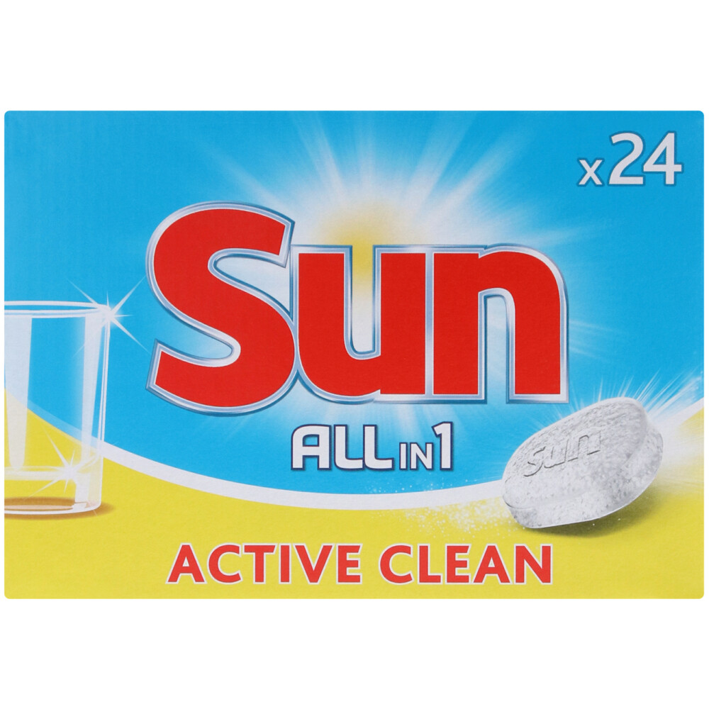 Sun Vaatwastabletten All-in-1 Active Clean 24 stuks