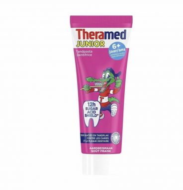 Theramed Tube Junior Aardbei 6+ 50 ml