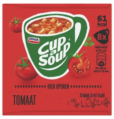 9x Unox Cup-a-Soup Tomaat 3 x 175 ml