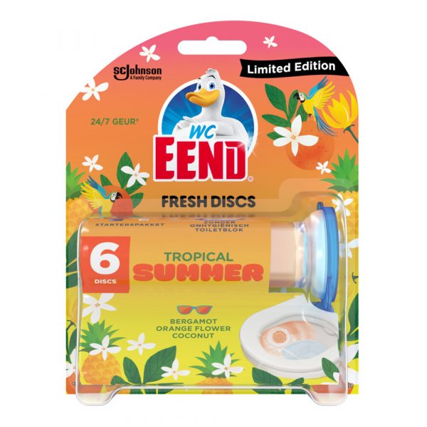 WC Eend Fresh Discs Houder Tropical Summer 36 ml