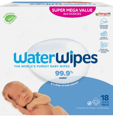 WaterWipes Billendoekjes 18 x 48 stuks = 864 doekjes