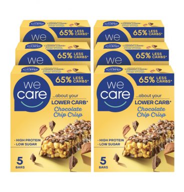 6x WeCare Lower Carb Reep Chocolate Chip Crisp 5 stuks