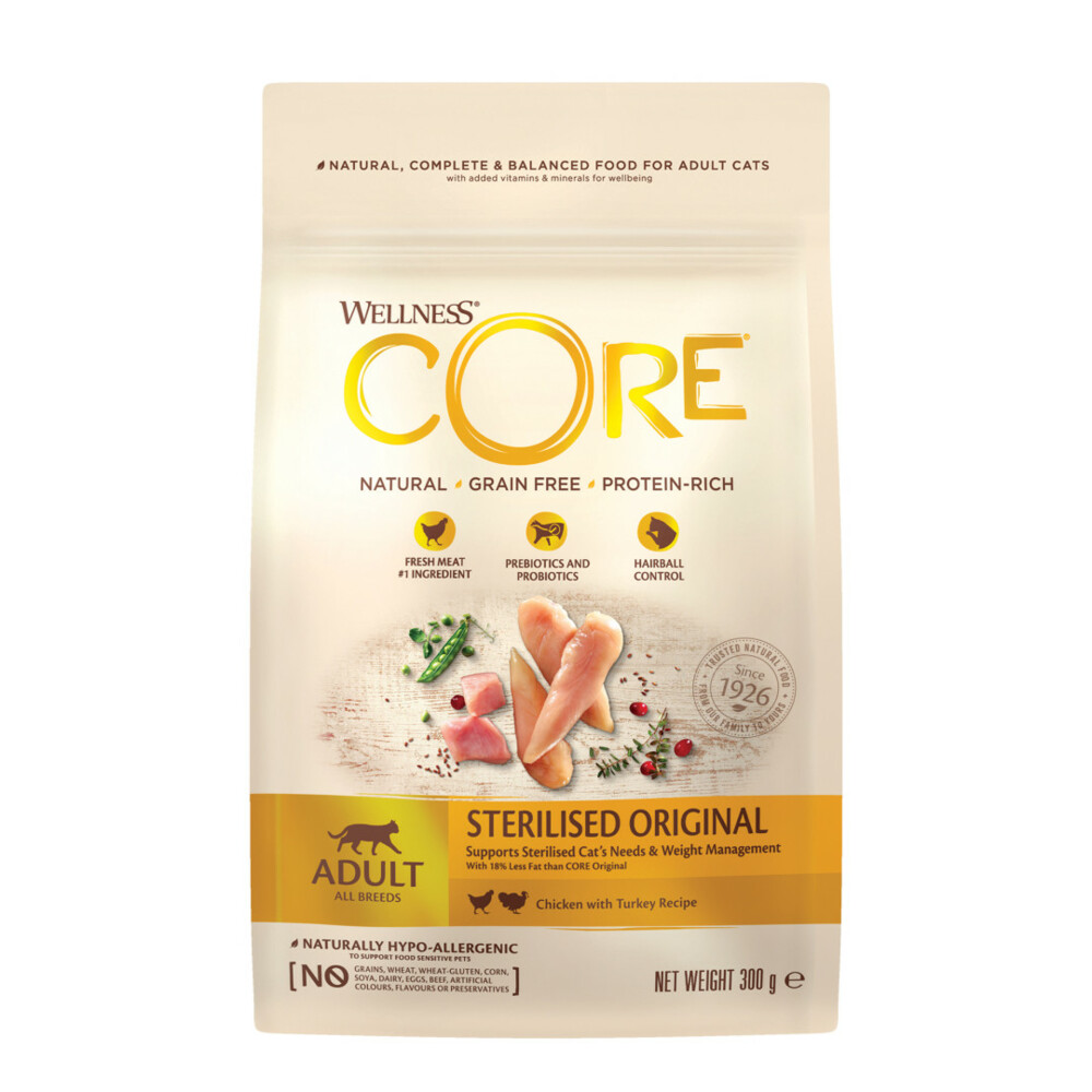 Wellness Core Kattenvoer Sterilised Kip - Kalkoen 300 gr