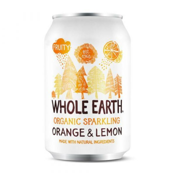 3x Whole Earth Sparkling Sinaasappel&Citroen Bio 330 ml